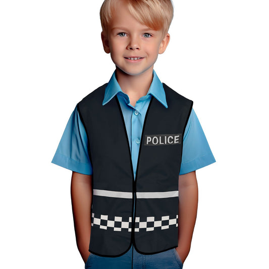 Gilet da Poliziotto Nero per bambino
