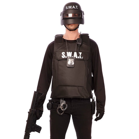 Gilet da Swat Nero per adulto