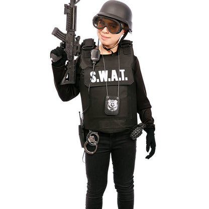 Gilet da Swat Nero bambino