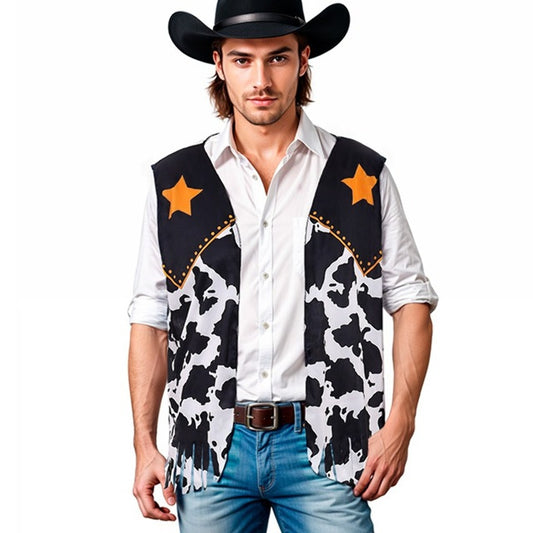 Gilet da cowboy maculato