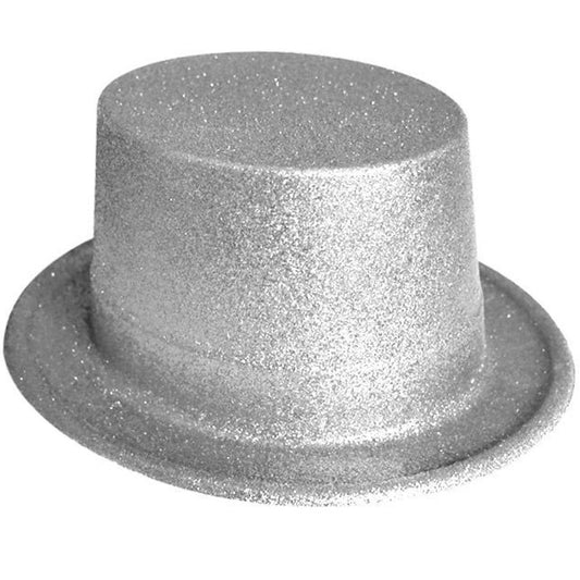 Cilindro Argento Glitter per bambini