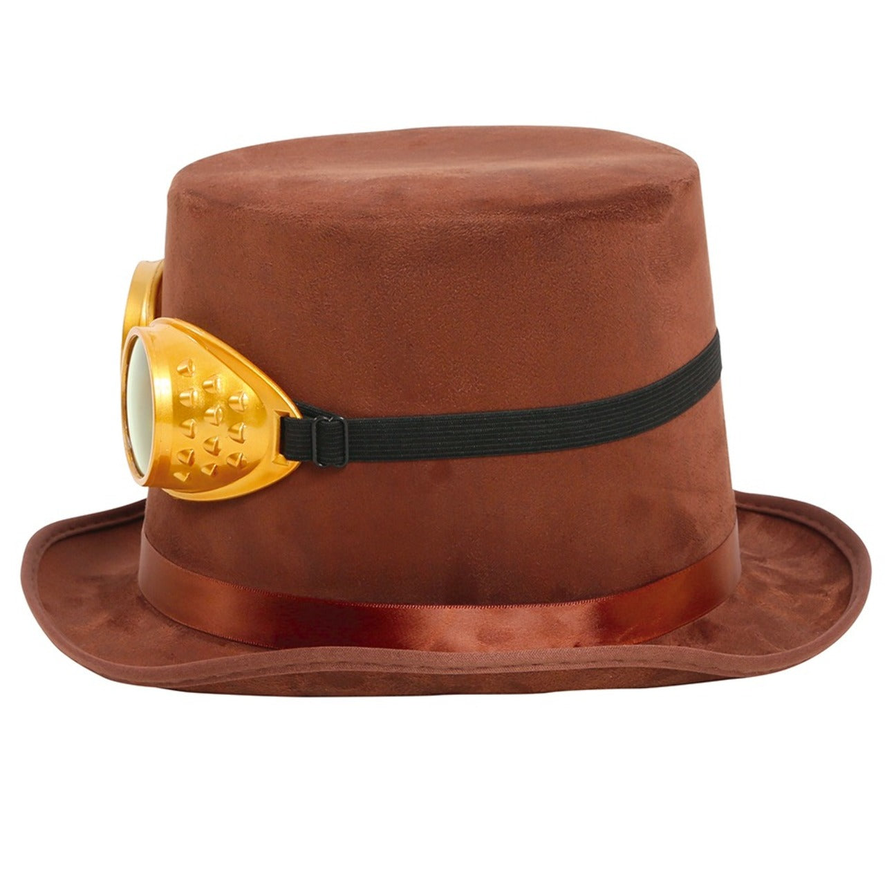 Cilindro Steampunk Marrone con Occhiali