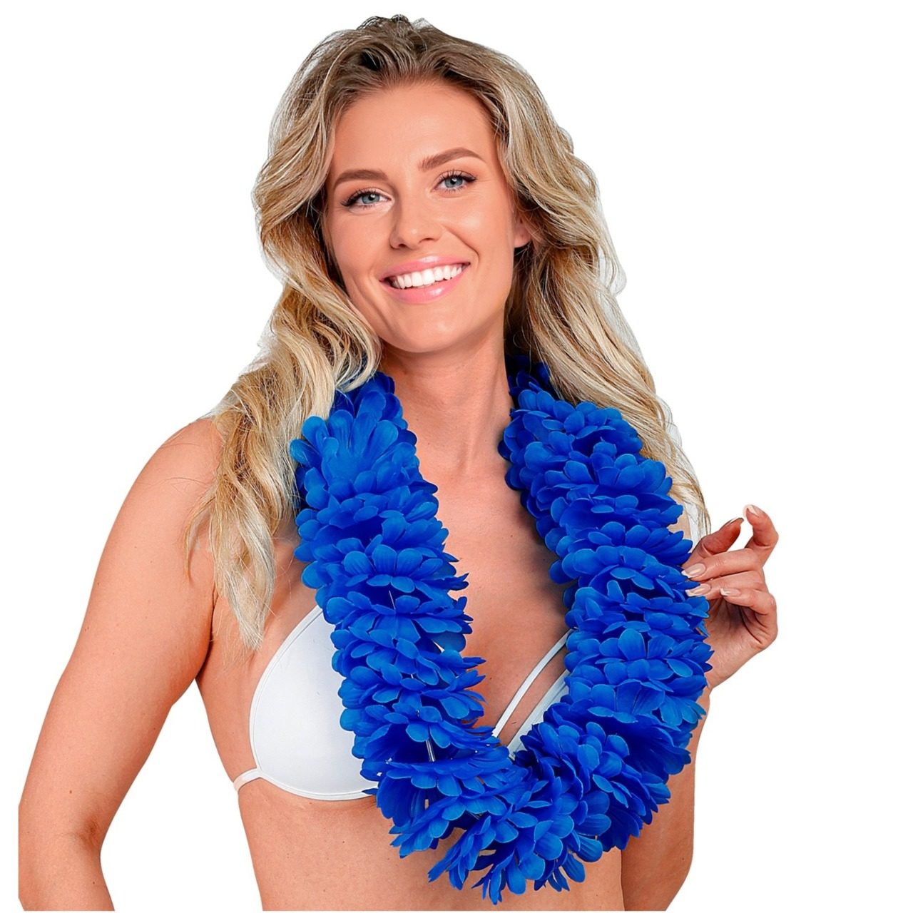 Collana Hawaiana Blu Deluxe