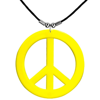 Collana hippie giallo neon