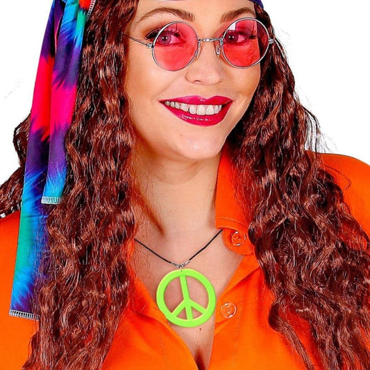 Collana hippie verde fluo