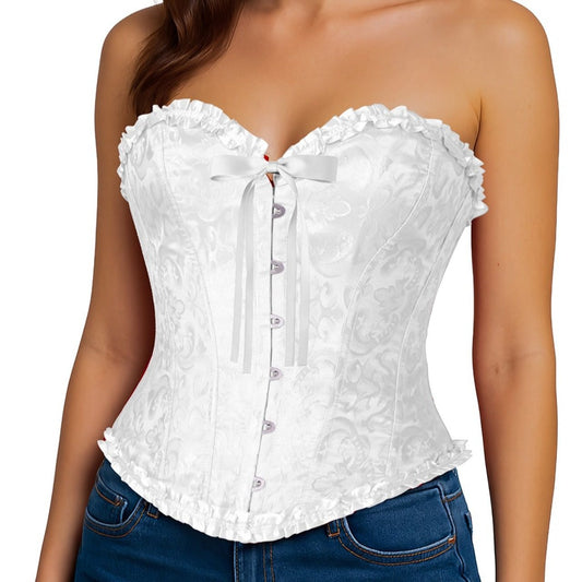 Corsetto Bianco Scollo a Cuore