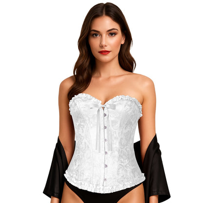 Corsetto Bianco Scollo a Cuore