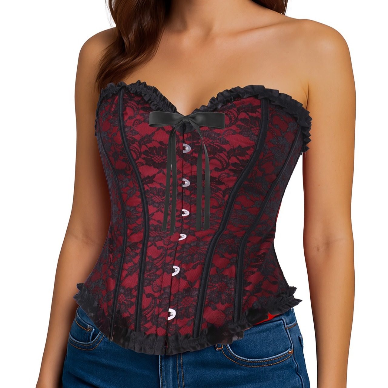 Corsetto Bordeaux Cuore