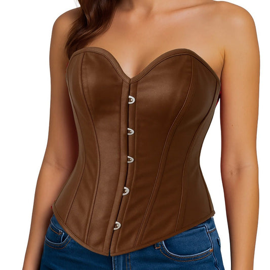 Corsetto Marrone Scollo Cuore