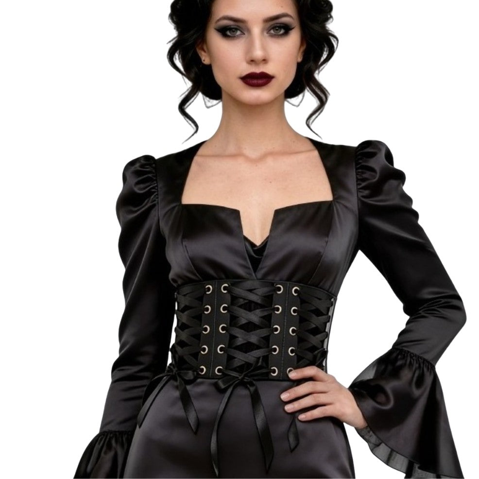 Corsetto Nero con Nastri