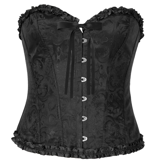 Corsetto Nero Scollo a Cuore
