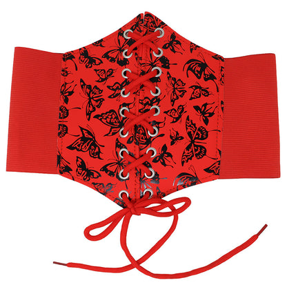 Corsetto Rosso Farfalle