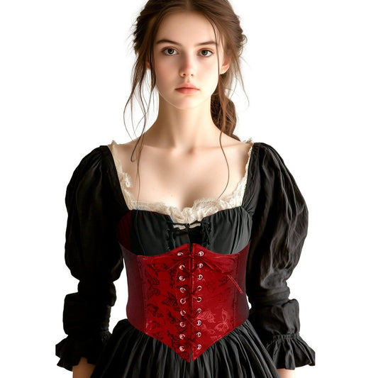 Corsetto Rosso Farfalle