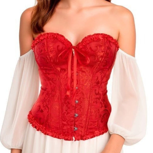 Corset Rosso a cuore con Fiocco