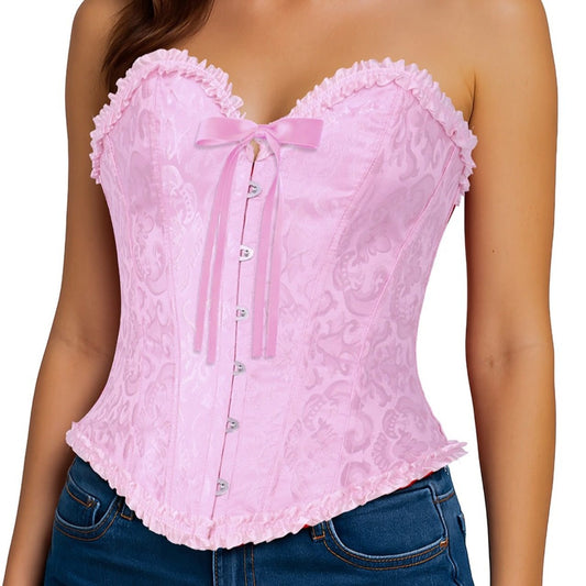 Corsetto Rosa Scollo a Cuore