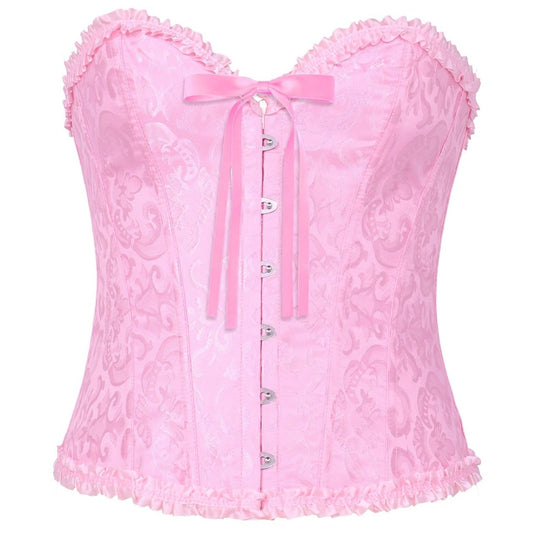 Corsetto Rosa Scollo a Cuore