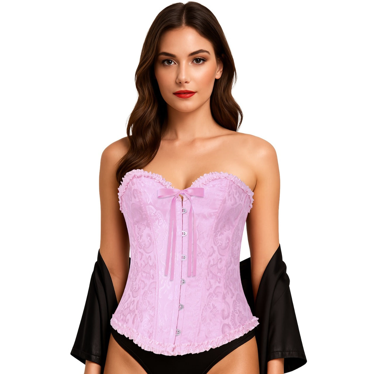 Corsetto Rosa Scollo a Cuore