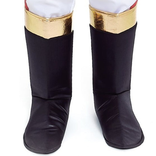 Copri stivali neri e dorati