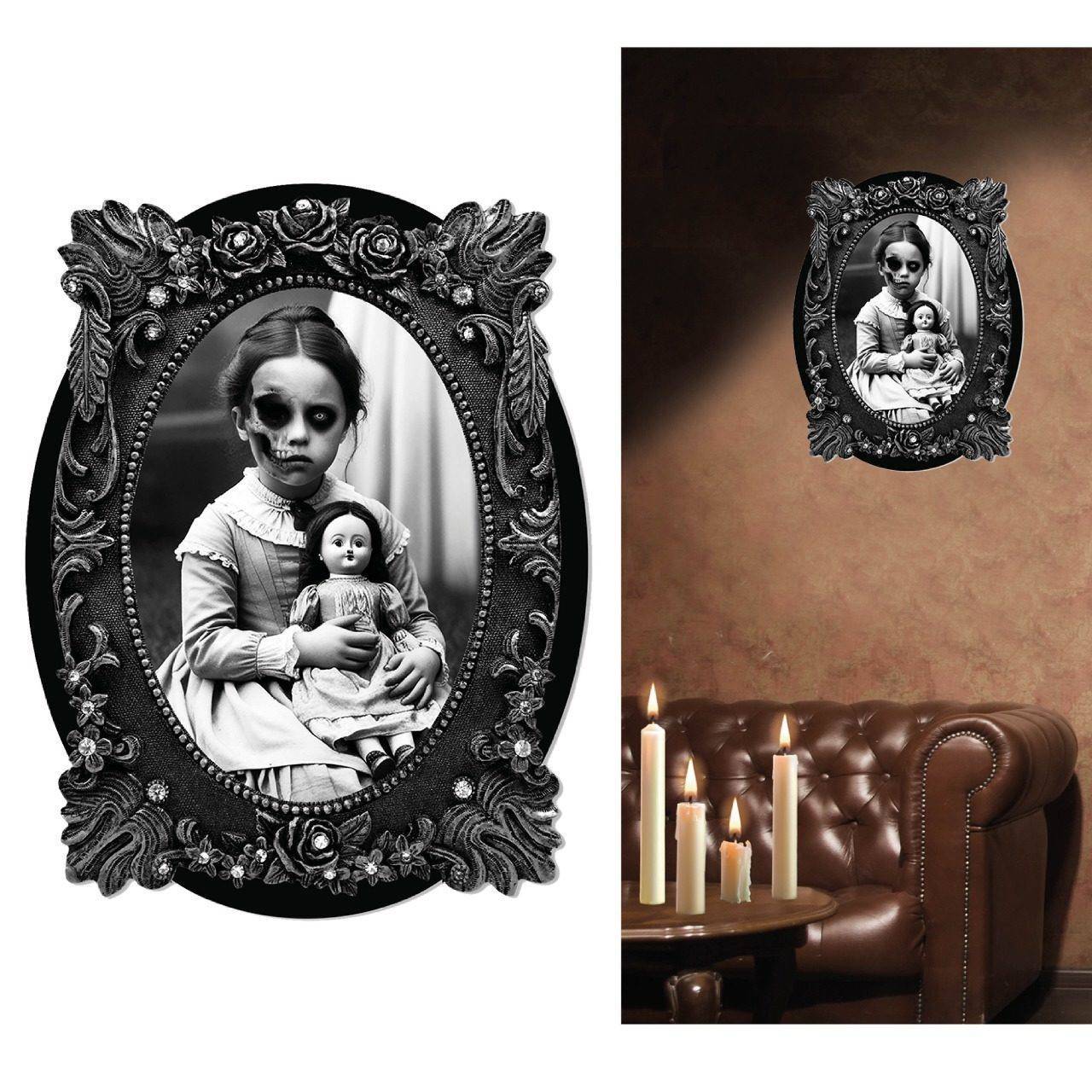 Decorazione adesiva quadro bambina terrificante