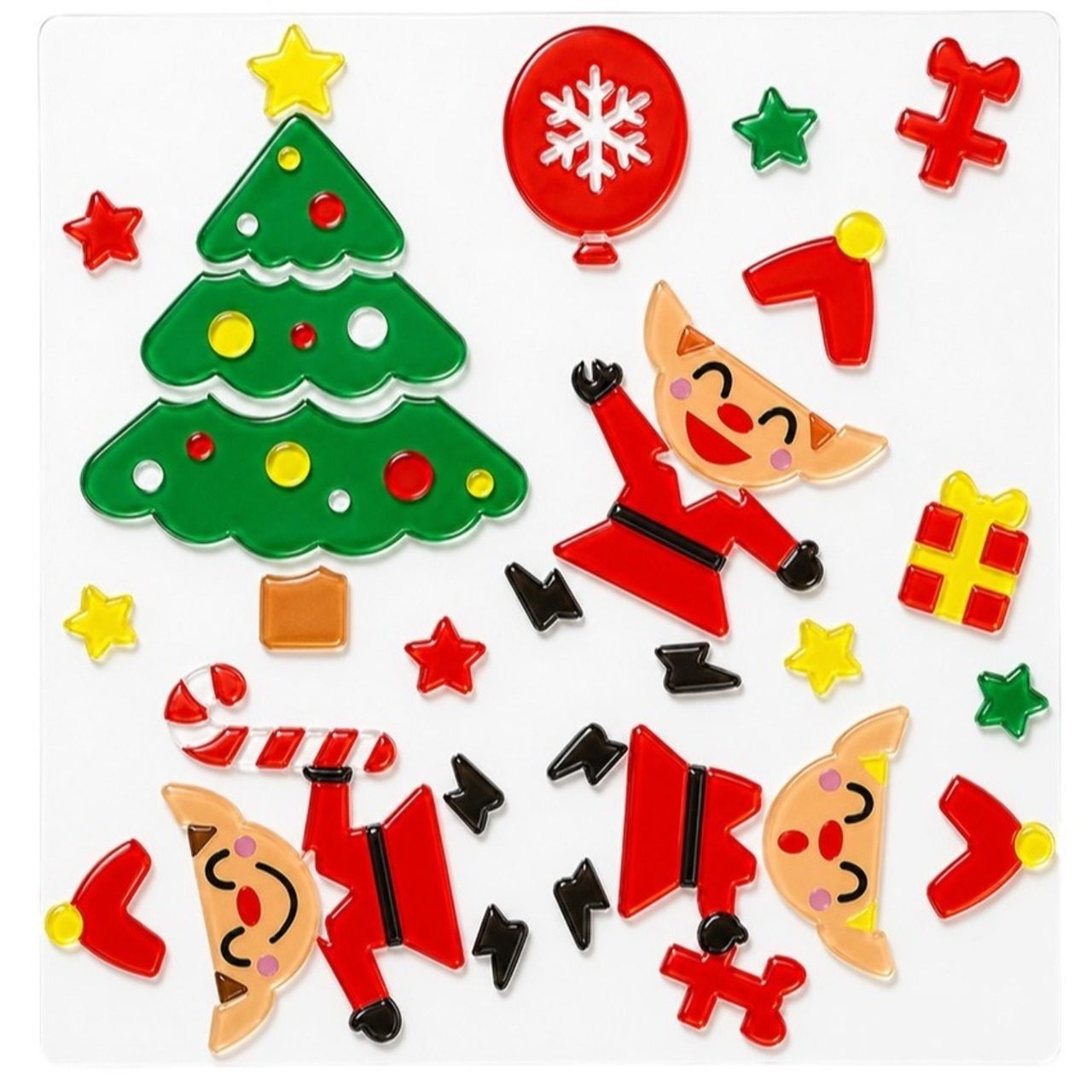 Decorazione in gel Elfi di Natale