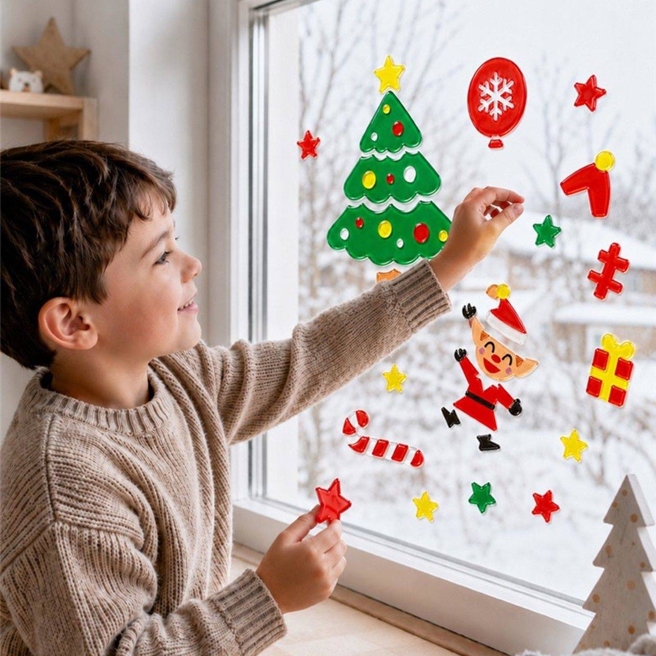 Decorazione in gel Elfi di Natale