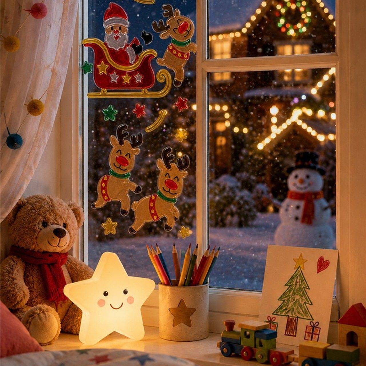 Decorazione in gel renne natalizie