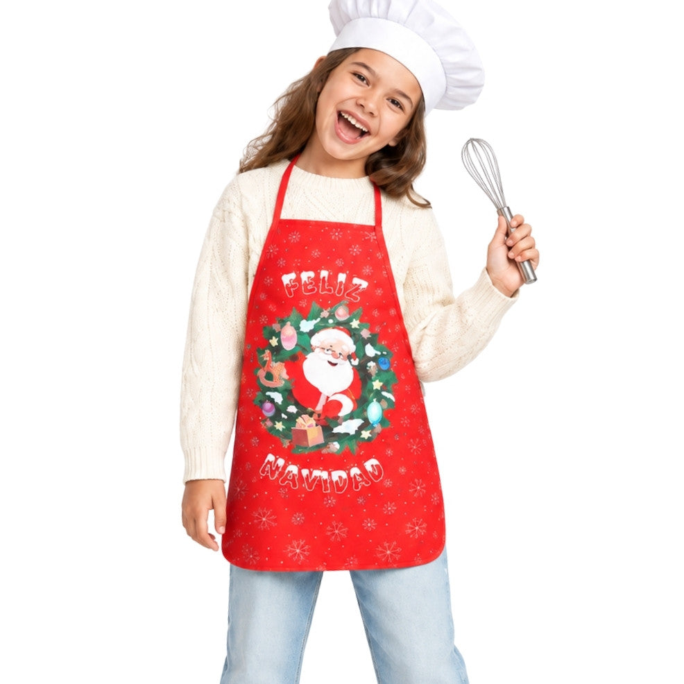 Grembiule di Natale Babbo Natale per bambini