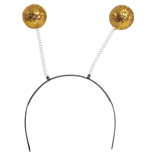 Cerchietto Antenne Dorate Glitter