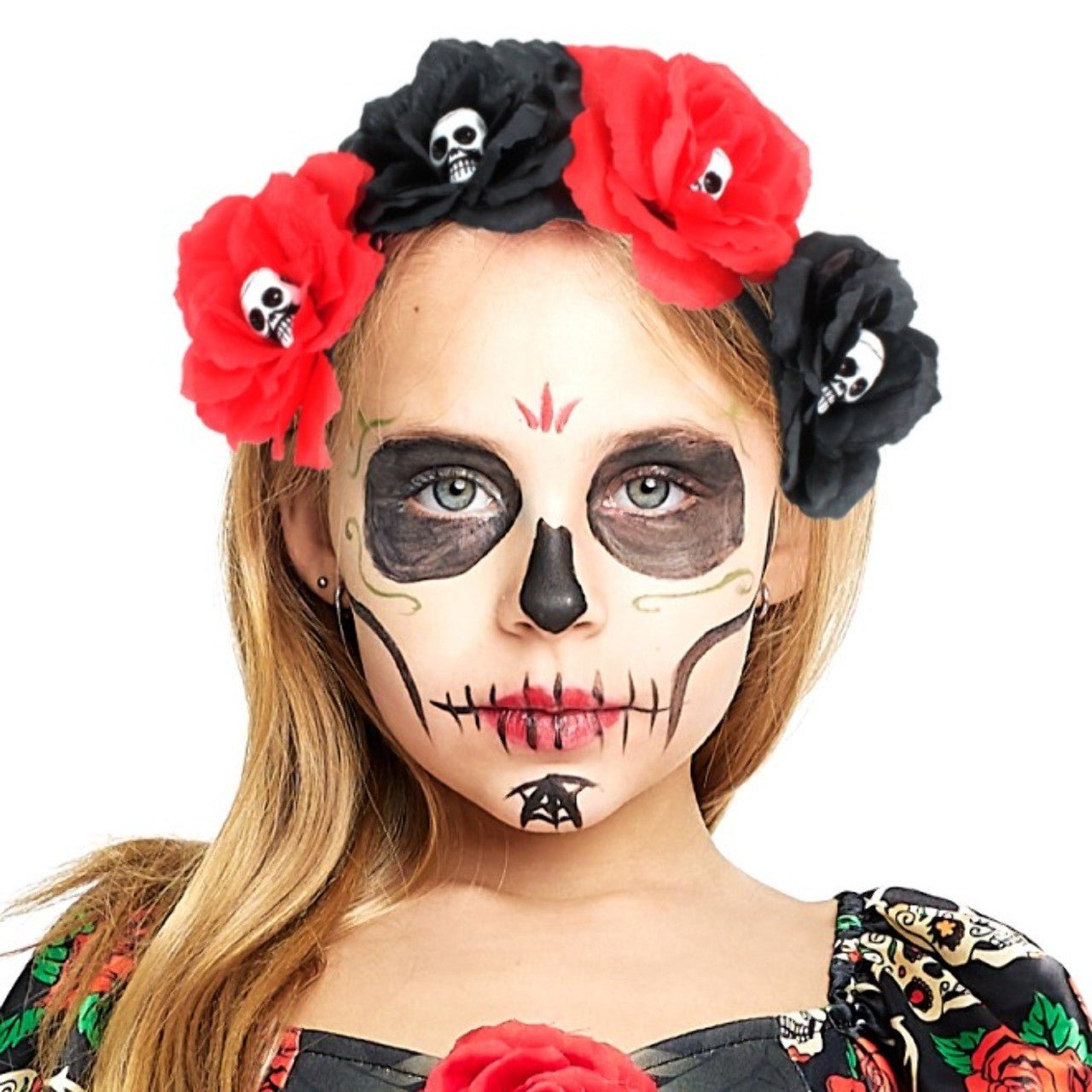 Cerchietto Catrina teschi per bambina