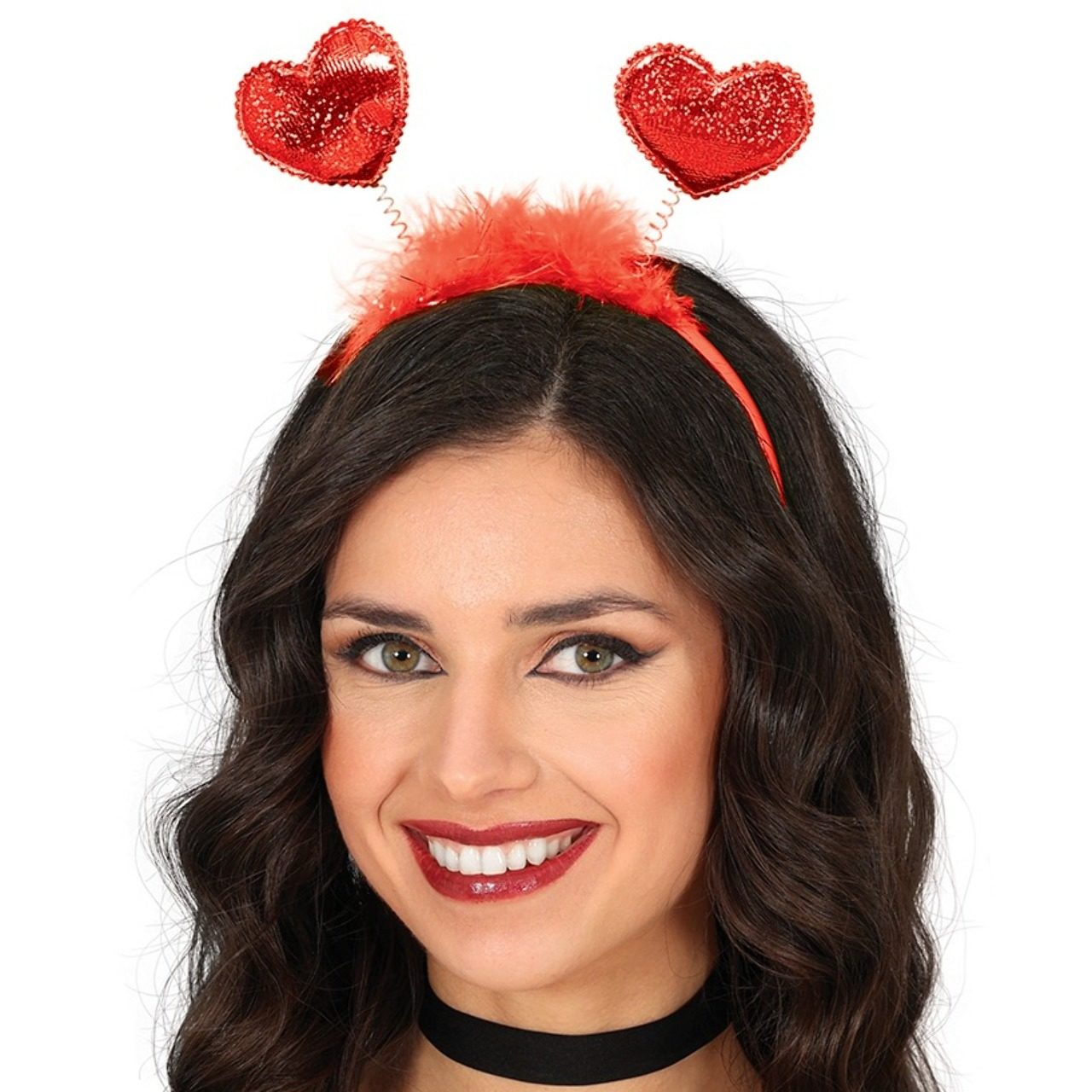Cerchietto di Cuori Rossi