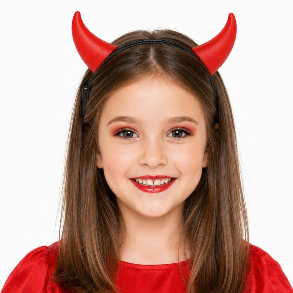 Cerchietto da Diavolessa Rossa Luminosa per bambina