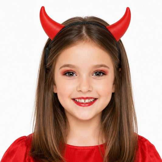 Cerchietto da Diavolessa Rossa Luminosa per bambina