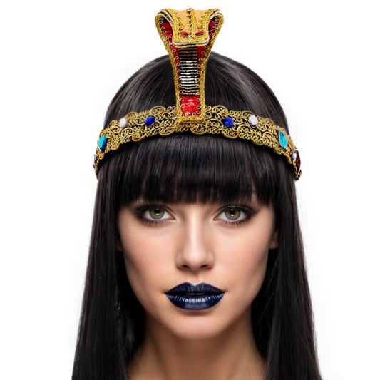 Cerchietto Egizio Serpente Brillante