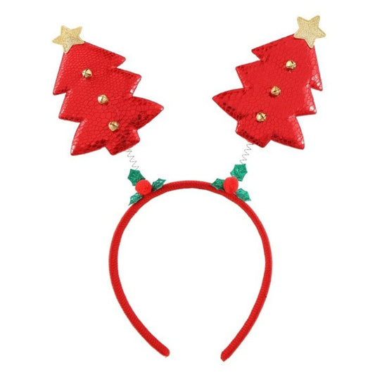 Cerchietto di Natale Alberi Rossi 