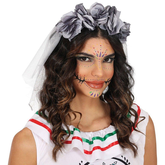 Cerchietto Sposa Cadavere Grigio