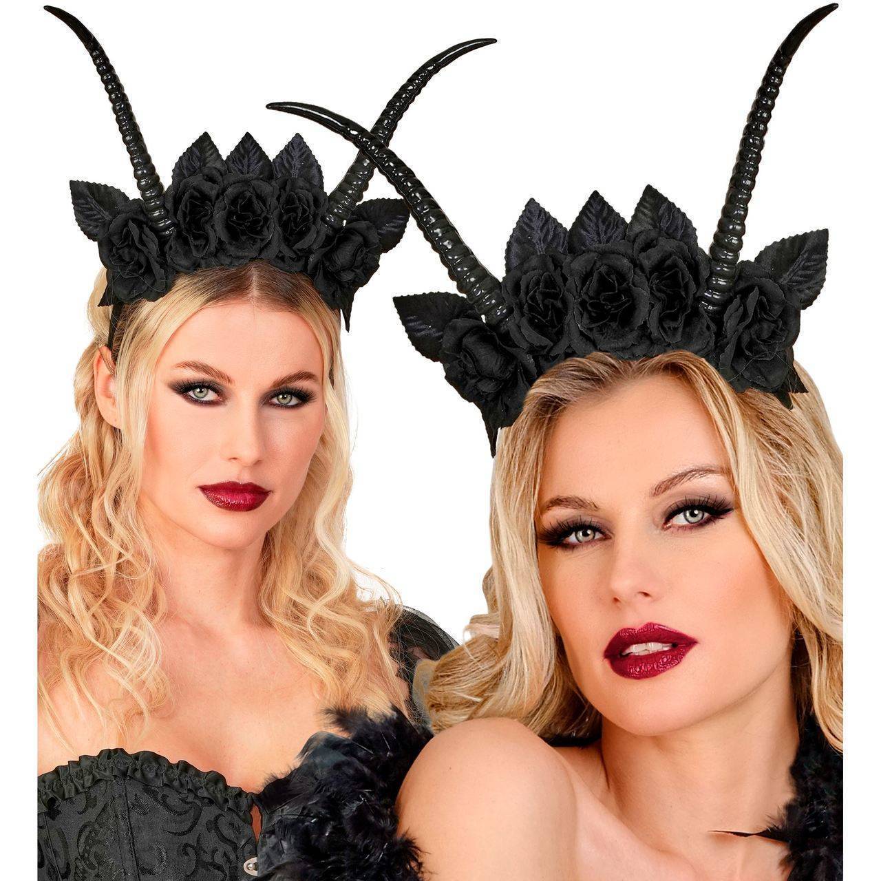 Cerchietto da Regina Nera con Corna