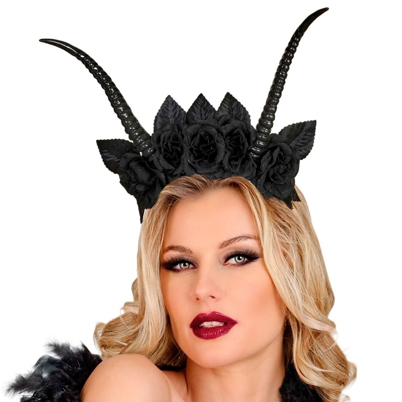 Cerchietto da Regina Nera con Corna