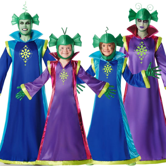 Costumi coordinati a tema Alieni e Spazio