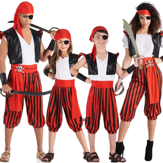 Costumi di gruppo da Pirati con Benda sull'Occhio