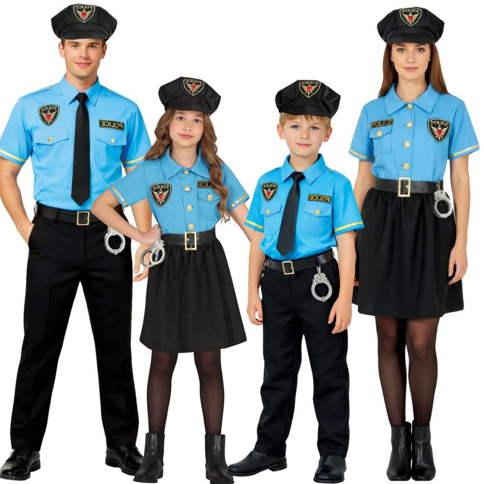 Costumi di gruppo da Poliziotti in Uniforme Blu