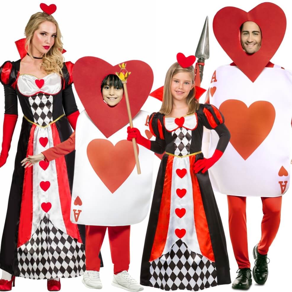 Costumi di gruppo da Regina e Carte di Cuori