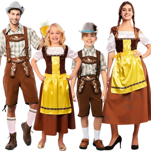 Funidelia | Costume Oktoberfest da per Uomo Tirolesi, Bavaresi, Oktoberfest, Germania - Costume per Adulto e Accessori per Feste, Carnevale e Halloween - Taglia S - Marroni