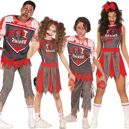 Costumi di gruppo da Cheerleader Giocatori Zombie