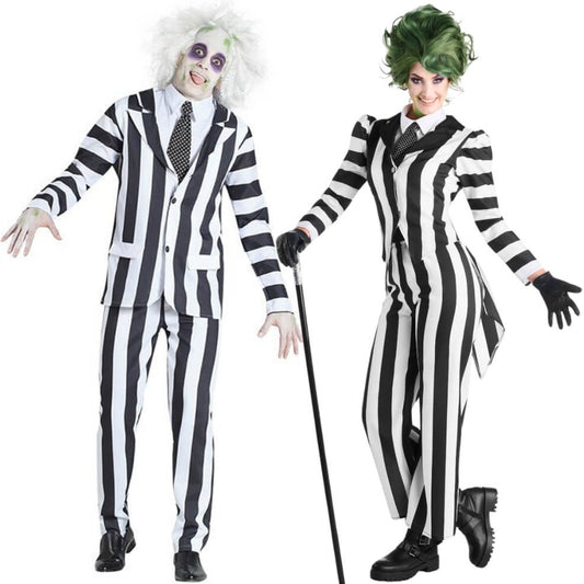 Costumi di coppia da Beetlejuice Righe