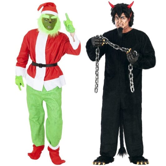 Costumi di coppia da Grinch e Krampus