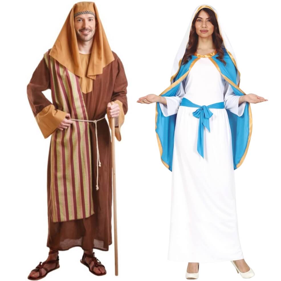 Morph Vestiti Presepe Vivente - Costume Pastore e San Giuseppe per Adulti, Abito Tradizionale per Natale e Rappresentazioni, M Morph Vestiti Presepe Vivente - Costume Pastore e San Giuseppe per Adulti, Abito Tradizionale per Natale e Rappresentazioni, M