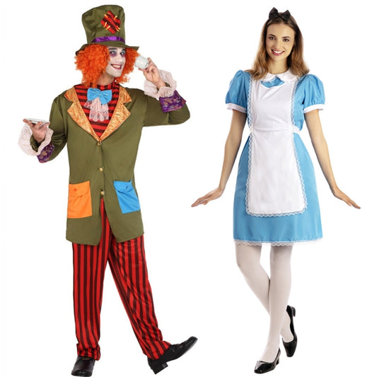 Costumi di coppia da Alice e Cappellaio Matto