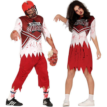 Costumi di coppia da Cheerleader e Giocatori Zombie