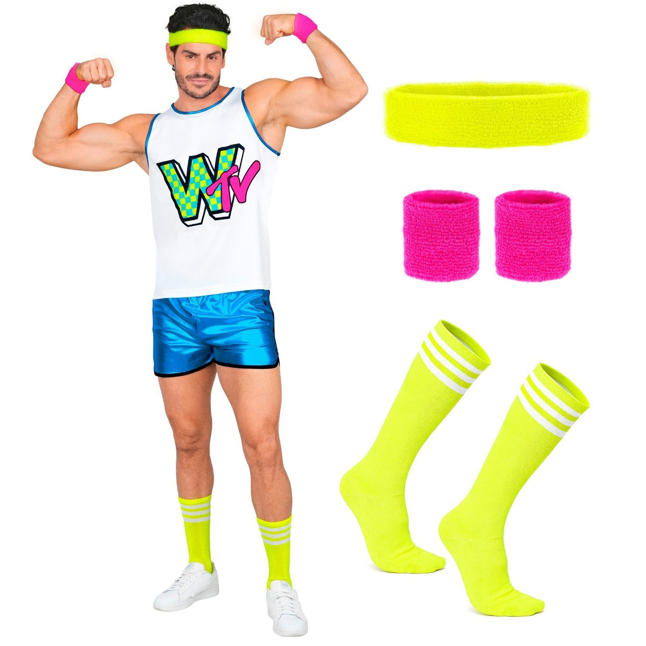Costume da Aerobica Anni 80 per uomo