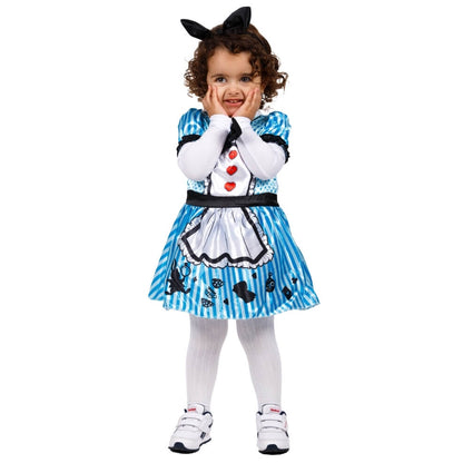 Costume da Alice a Righe per bambina